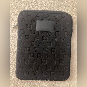MARC by Marc Jacobs Dreamy Black Logo Neoprene Padded Tablet Case Zippered Top
